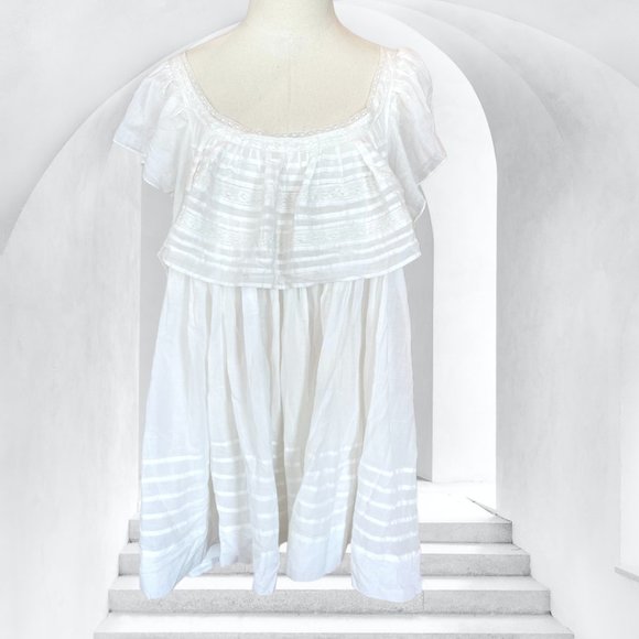 NWT Free People Ivory Boho Open Back Dress
